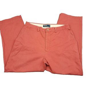 Polo Ralph‎ Lauren Mens 32 x 30 Pants Philip Chinos 100% Cotton Salmon Pink